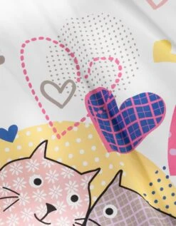 Linge De Lit Enfant à Motifs Chats Chamour 1 Personne - Coton -Maison Douceur Promos Magasin 100026 C01 zoomx vue4