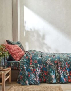Linge De Lit Flore En Coton Imprimé Fleuri
