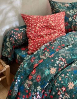 Linge De Lit Flore En Coton Imprimé Fleuri -Maison Douceur Promos Magasin 100031 C01 zoomx vue3