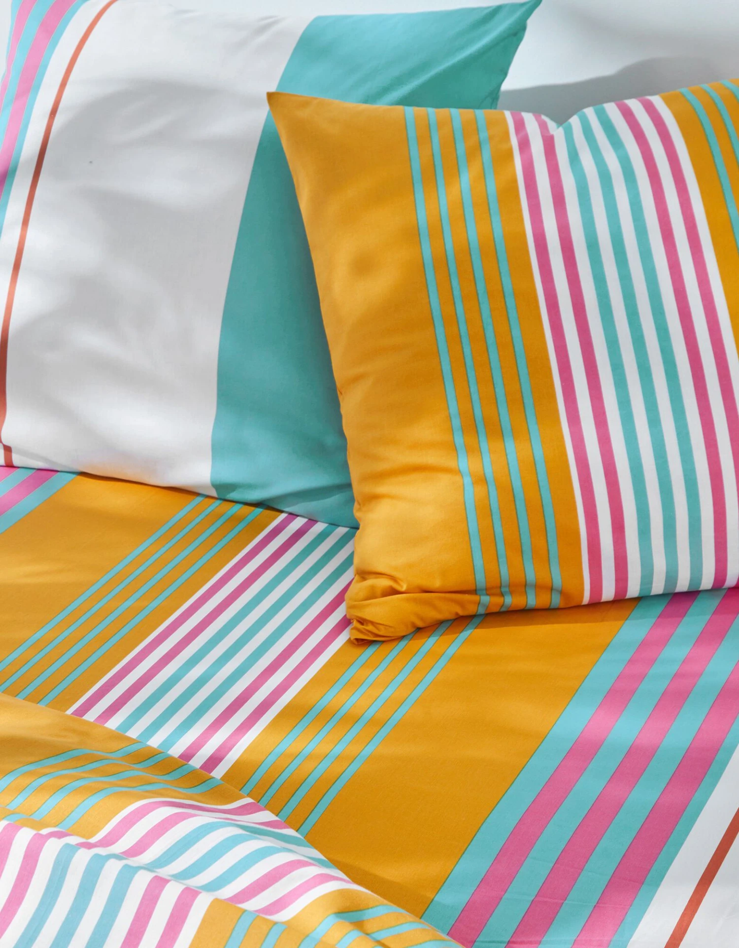 Linge De Lit Détroit En Coton Imprimé Rayures 2 Linge De Lit Détroit En Coton Imprimé Rayures – Image 2