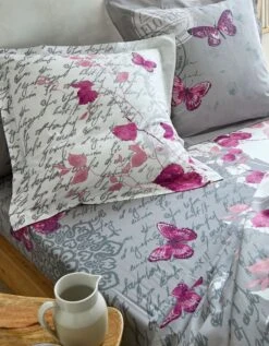 Linge De Lit Célestine En Coton Imprimé Fleurs Et Papillons -Maison Douceur Promos Magasin 100077 C01 zoomx vue7