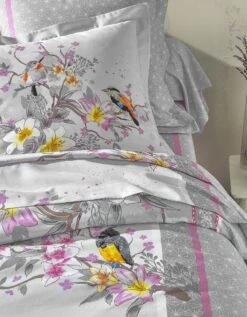 Linge De Lit Birdy En Coton Imprimé Oiseaux -Maison Douceur Promos Magasin 100137 C00 zoomx vue4