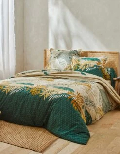Linge De Lit Jane En Coton Imprimé Feuillages