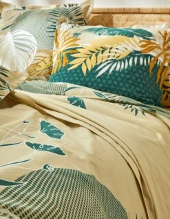 Linge De Lit Jane En Coton Imprimé Feuillages 10 Linge De Lit Jane En Coton Imprimé Feuillages -Maison Douceur Promos Magasin 100149 C04 zoomx vue4