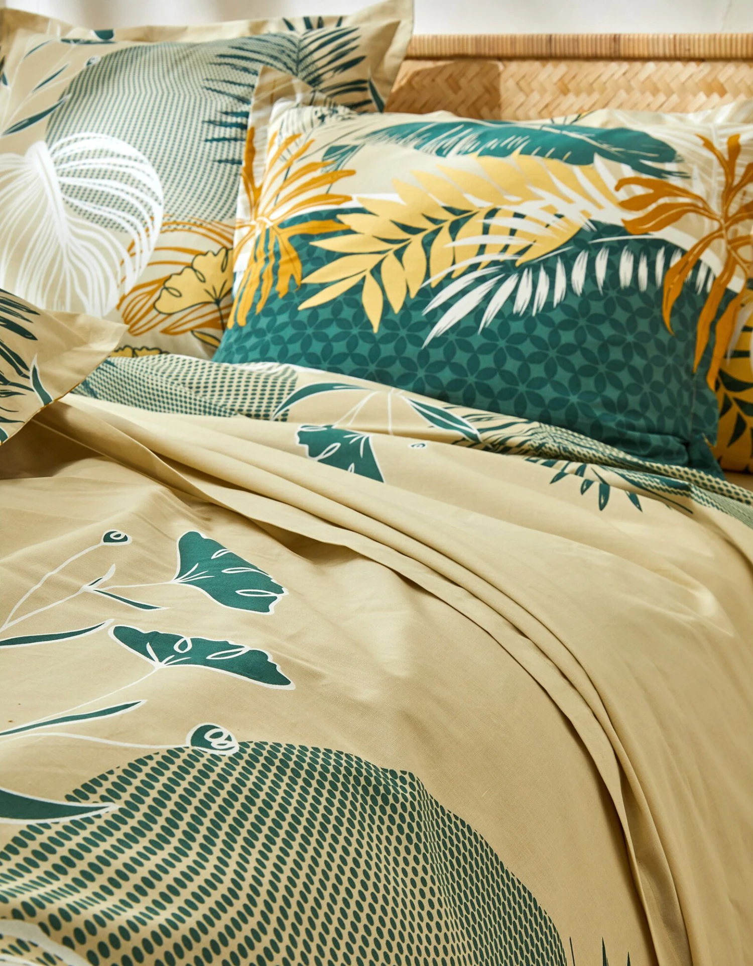 Linge De Lit Jane En Coton Imprimé Feuillages 4 Linge De Lit Jane En Coton Imprimé Feuillages – Image 4