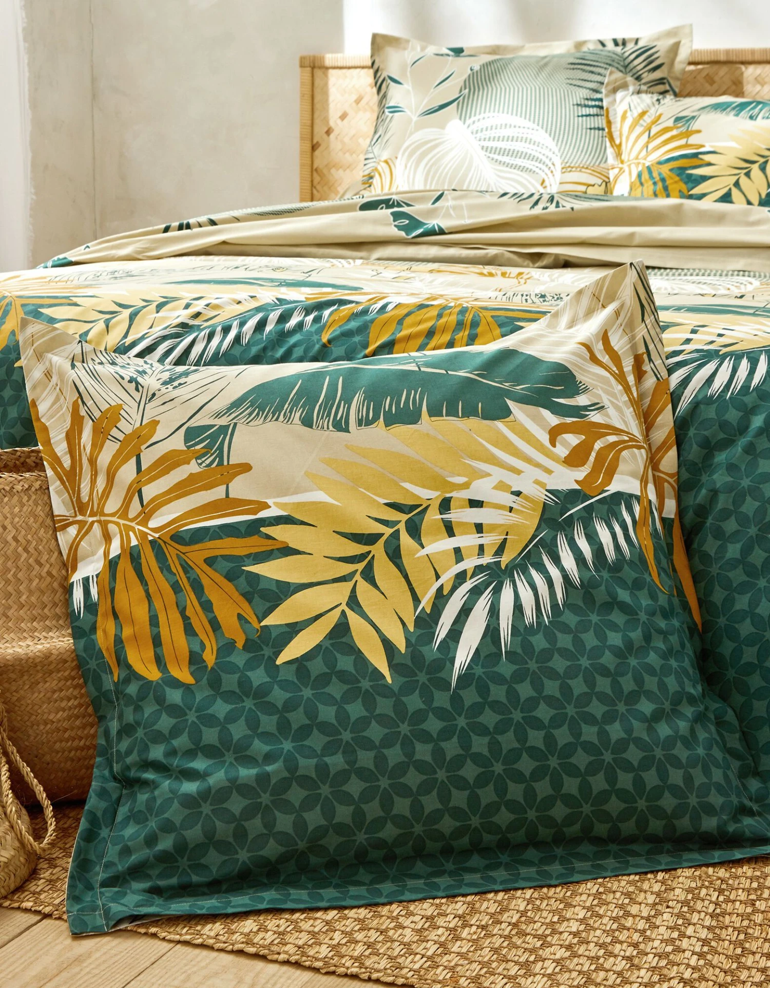 Linge De Lit Jane En Coton Imprimé Feuillages 5 Linge De Lit Jane En Coton Imprimé Feuillages – Image 5