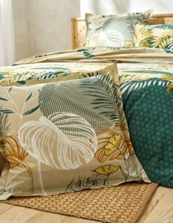 Linge De Lit Jane En Coton Imprimé Feuillages 12 Linge De Lit Jane En Coton Imprimé Feuillages -Maison Douceur Promos Magasin 100149 C04 zoomx vue6