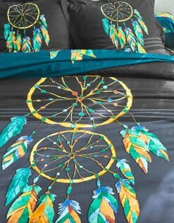 Linge De Lit Plumes En Coton Imprimé Attrape-rêves -Maison Douceur Promos Magasin 100155 C04 zoomx vue3