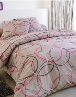 Linge De Lit Noémie Polycoton Imprimé Cercles