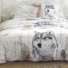 Linge De Lit Artic Imprimé Chien-loup - Coton