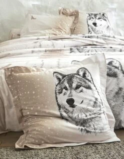 Linge De Lit Artic Imprimé Chien-loup - Coton -Maison Douceur Promos Magasin 100472 C01 zoomx vue3