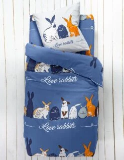 Linge De Lit Rabbit En Coton Imprimé Lapins -Maison Douceur Promos Magasin 100541 C01 zoomx vue3