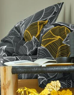 Linge De Lit Elsa En Polycoton à Motifs Feuilles -Maison Douceur Promos Magasin 100552 C04 zoomx vue5
