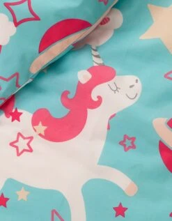 Linge De Lit Enfant à Motif Licorne En Coton Biologique, éco-responsable -Maison Douceur Promos Magasin 100576 C01 zoomx vue3