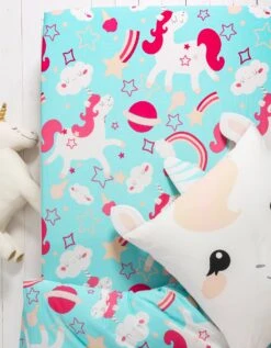 Linge De Lit Enfant à Motif Licorne En Coton Biologique, éco-responsable -Maison Douceur Promos Magasin 100576 C01 zoomx vue4