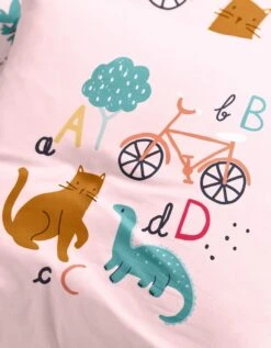 Linge De Lit Enfant à Motifs Abécédaire En Coton -Maison Douceur Promos Magasin 100579 C01 zoomx vue4