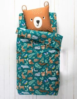 Linge De Lit Enfant à Motifs Ourson En Coton Biologique, éco-responsable -Maison Douceur Promos Magasin 100580 C01 zoomx vue6