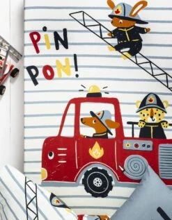 Linge De Lit Enfant à Motifs Pompiers En Coton -Maison Douceur Promos Magasin 100582 C01 zoomx vue5