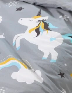 Linge De Lit Enfant Lilou Imprimé Licorne 1 Personne - Coton -Maison Douceur Promos Magasin 100586 C01 zoomx vue4