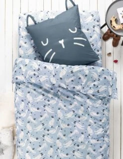 Linge De Lit Enfant Imprimé Chats Miaou 1 Personne - Coton Biologique -Maison Douceur Promos Magasin 100590 C01 zoomx vue6