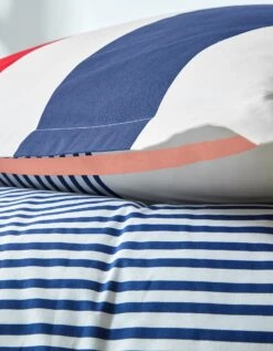 Linge De Lit Marina En Coton Imprimé Rayures -Maison Douceur Promos Magasin 100607 C01 zoom detailRFP