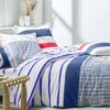 Linge De Lit Marina En Coton Imprimé Rayures