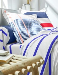 Linge De Lit Marina En Coton Imprimé Rayures -Maison Douceur Promos Magasin 100607 C01 zoomx vue4