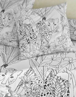 Linge De Lit Botanic En Coton Imprimé Jungle Léopard -Maison Douceur Promos Magasin 100610 C01 zoomx vue4
