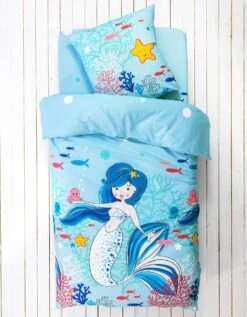 Linge De Lit Enfant à Motifs Sirènes Doris 1 Personne - Coton -Maison Douceur Promos Magasin 100620 C01 zoomx vue7
