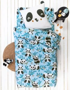 Linge De Lit Enfant Tao à Motifs Panda En Coton Biologique