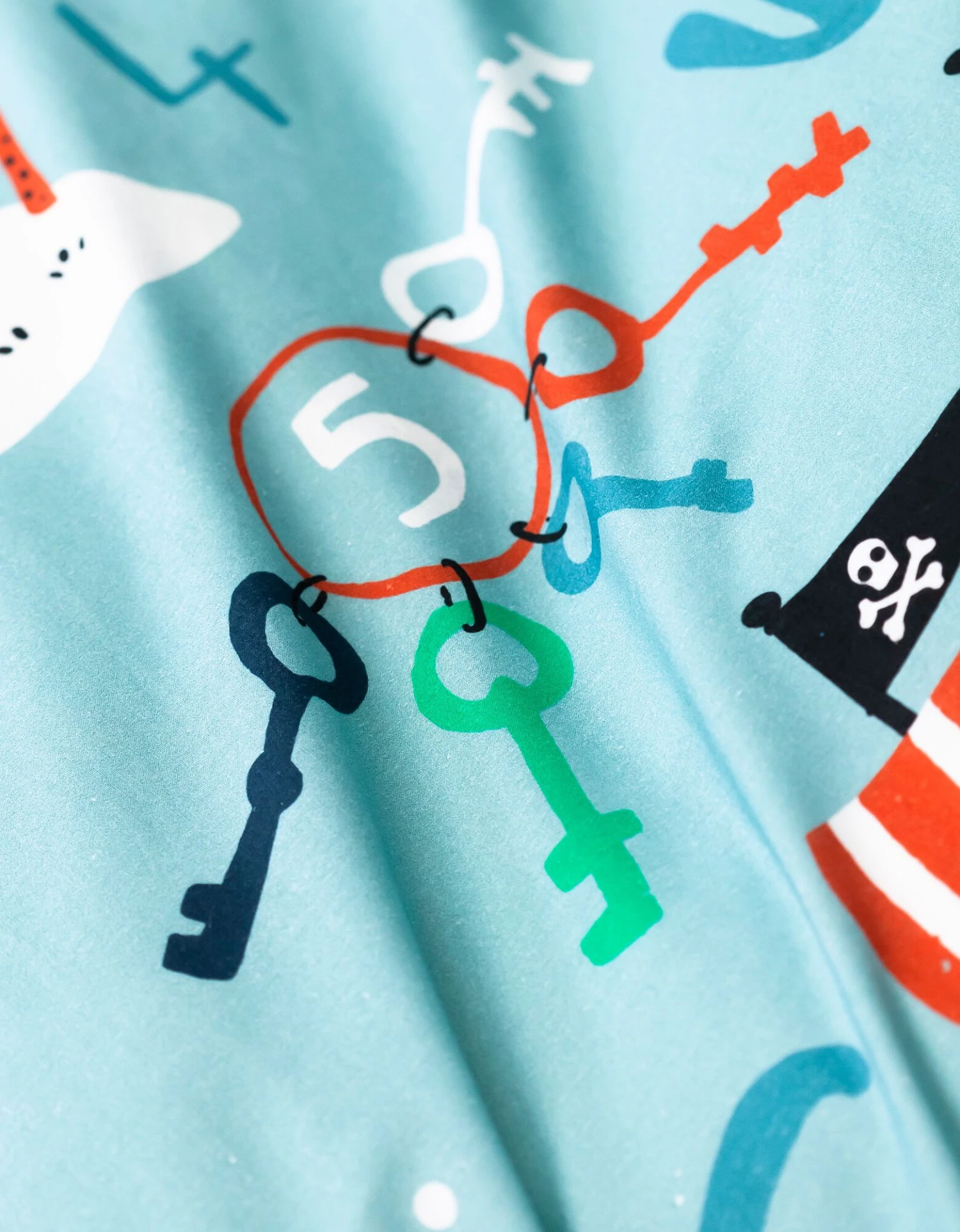 Linge De Lit Enfant Pirates Imprimé En Coton 5 Linge De Lit Enfant Pirates Imprimé En Coton – Image 5