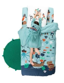 Linge De Lit Enfant Pirates Imprimé En Coton 11 Linge De Lit Enfant Pirates Imprimé En Coton -Maison Douceur Promos Magasin 100626 C01 zoomx vue6