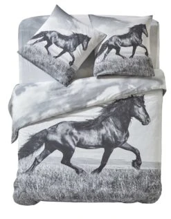 Linge De Lit Prince En Coton Imprimé Photo Cheval