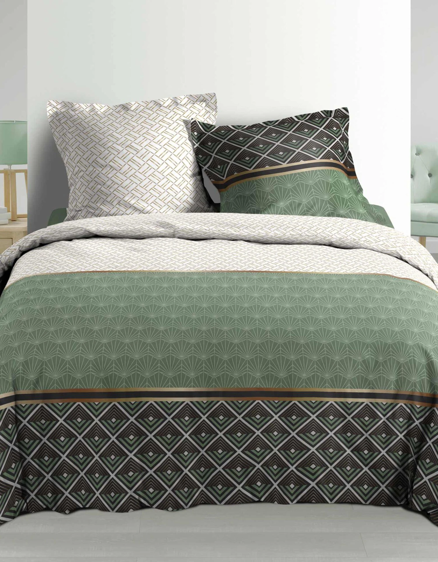 Parure De Lit Art Déco - Percale De Coton 1 Parure De Lit Art Déco - Percale De Coton