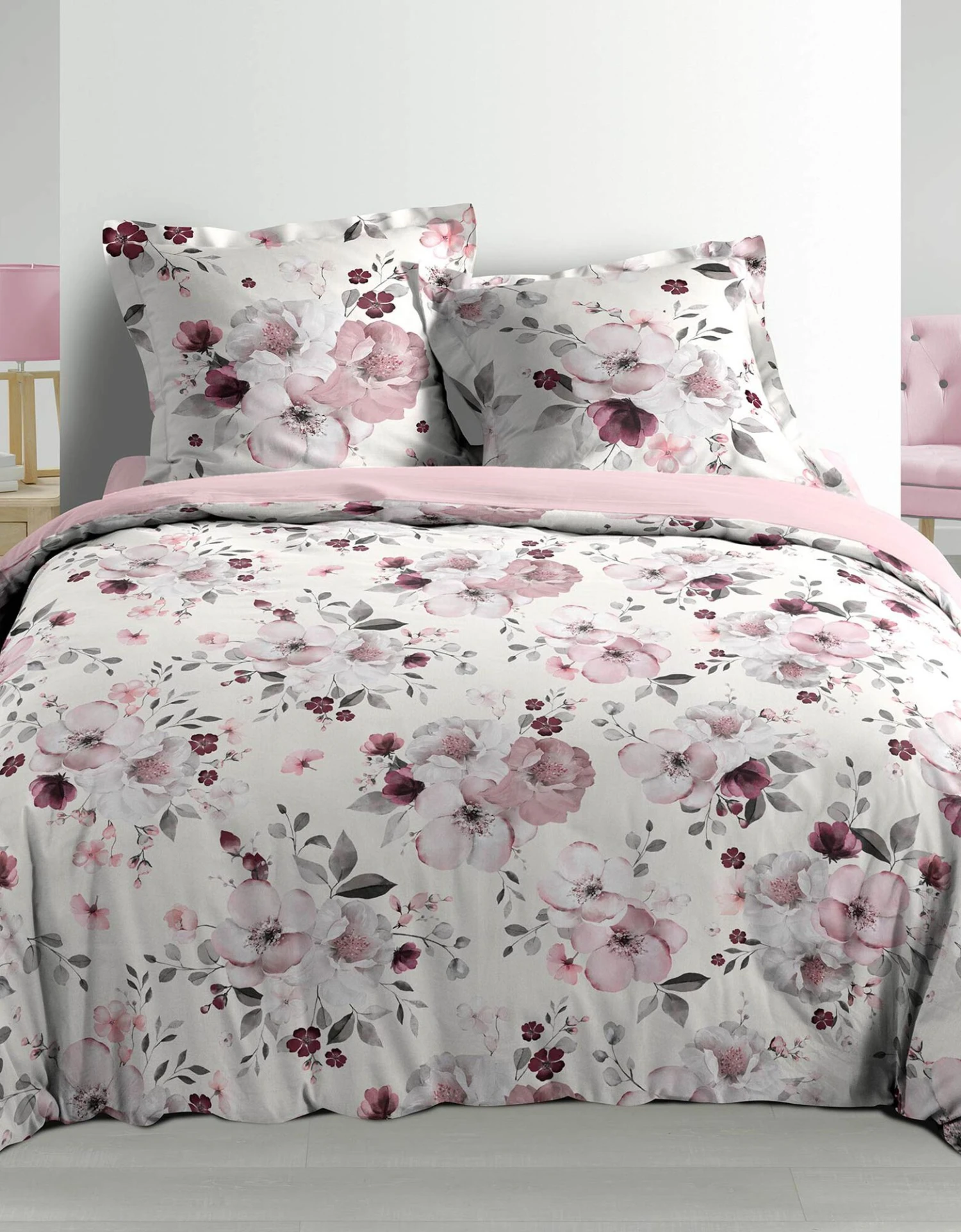 Parure De Lit Bouquet - Percale Coton 1 Parure De Lit Bouquet - Percale Coton