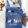 Linge De Lit Enfant Rabbit Imprimé Animaux 1 Personne - Coton