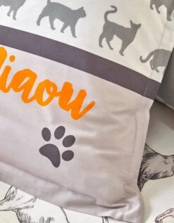 Linge De Lit Robby Imprimé Chats - Coton -Maison Douceur Promos Magasin 100909 C01 zoom detailRFP