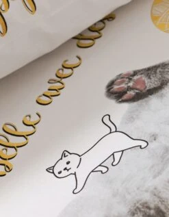 Linge De Lit Enfant Mimie - Coton Imprimé Chats -Maison Douceur Promos Magasin 100974 C01 zoomx vue6