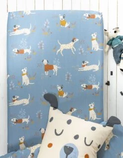 Linge De Lit Enfant Dalma - Coton Biologique Imprimé Chiens -Maison Douceur Promos Magasin 100988 C01 zoomx vue4