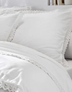 Linge De Lit Uni Dentelle Coton -Maison Douceur Promos Magasin 101001 C01 zoomx vue3