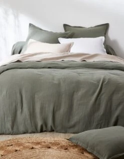 Linge De Lit Uni Lin Lavé