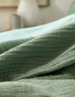 Linge De Lit Uni En Triple Gaze De Coton -Maison Douceur Promos Magasin 101130 C04 zoomx vue3