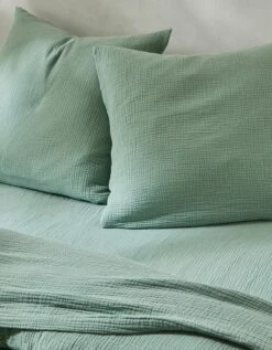 Linge De Lit Uni En Triple Gaze De Coton -Maison Douceur Promos Magasin 101130 C04 zoomx vue5