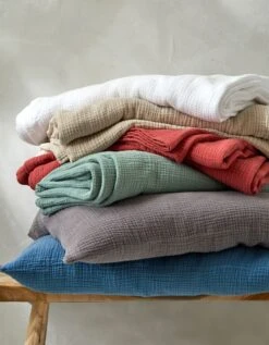 Linge De Lit Uni En Triple Gaze De Coton -Maison Douceur Promos Magasin 101130 C04 zoomx vue7