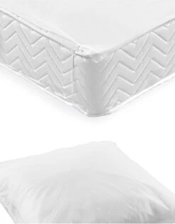 Kit Jetable 1 Ou 2 Personnes : Protège-oreillers + Protège-matelas Forme Plateau - Lot De 10