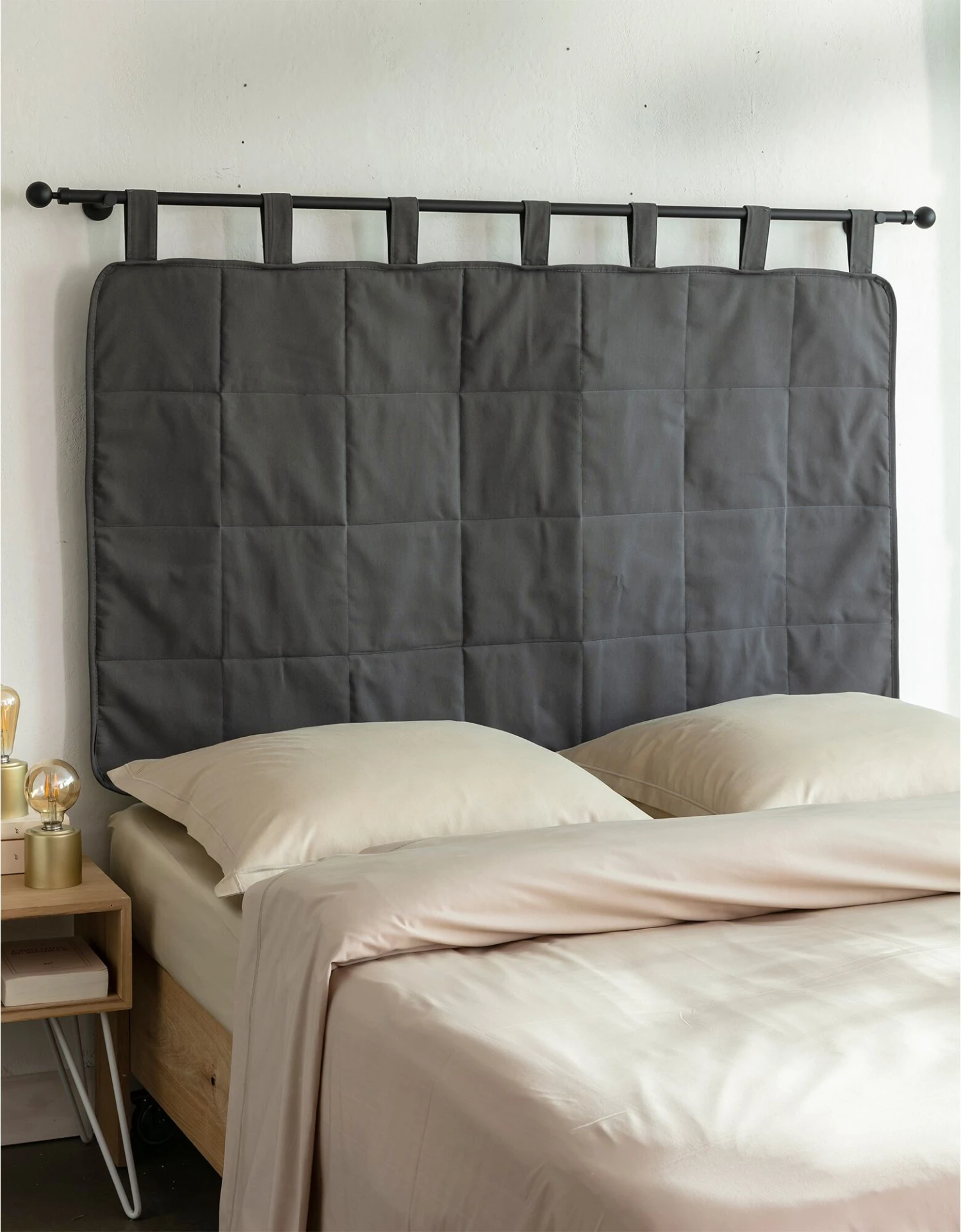 Tête De Lit Matelassée Finition Passe-tringle 1 Tête De Lit Matelassée Finition Passe-tringle