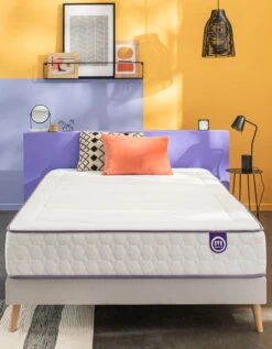 Matelas 560 Ressorts + Mémoire De Forme Mérinos 26 Cm Confort Moelleux