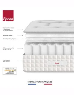 Matelas 588 Ressorts Ensachés Épéda 26 Cm Confort Ferme -Maison Douceur Promos Magasin 114382 C01 zoomx vue5