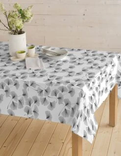 Nappe Tissu Enduit Imprimé Ginkgo