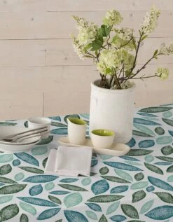 Nappe Tissu Enduit Imprimé Feuillage -Maison Douceur Promos Magasin 120514 C01 zoomx vue3